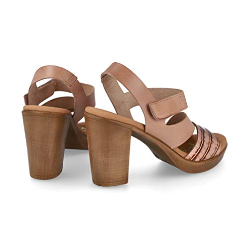 OH! MY SANDALAS 4727 Sandalia Tacon Mujer - Cuero para: Mujer Color: Nude Talla: 38