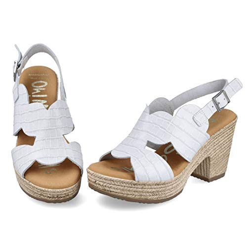OH! MY SANDALS 4698 Zapato Tacon Mujer - Cuero para: Mujer Color: Blanco Talla: 39