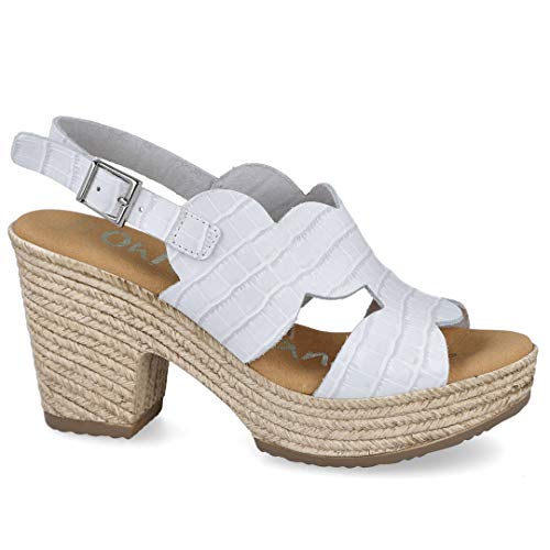 OH! MY SANDALS 4698 Zapato Tacon Mujer - Cuero para: Mujer Color: Blanco Talla: 39