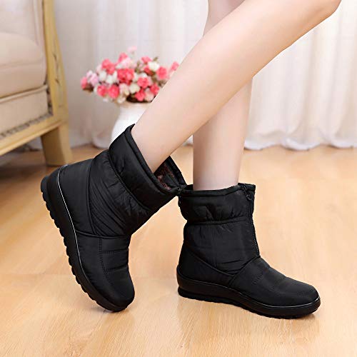 OHQ Botas De Nieve Mujer Invierno Impermeables Botines Cortas Calzado Zapatos Negro Rojo Beige Azul Botas Martin Mujeres