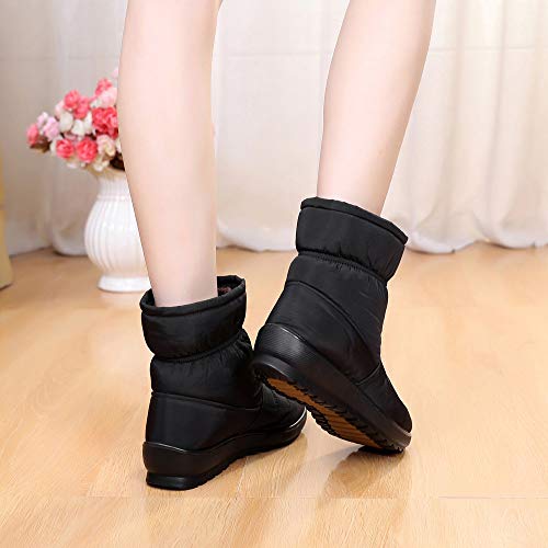 OHQ Botas De Nieve Mujer Invierno Impermeables Botines Cortas Calzado Zapatos Negro Rojo Beige Azul Botas Martin Mujeres