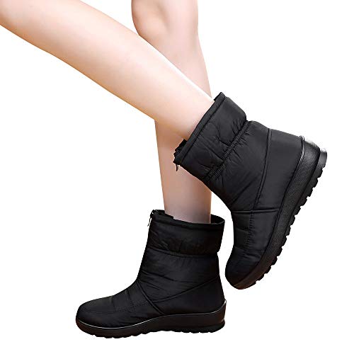 OHQ Botas De Nieve Mujer Invierno Impermeables Botines Cortas Calzado Zapatos Negro Rojo Beige Azul Botas Martin Mujeres