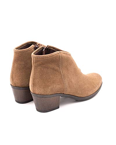 Olivia Nature Zapatos de Mujer. Botines de tacón. Fabricados en Piel. Modelo Emmanuelle. Talla 38