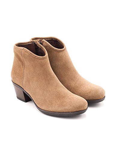 Olivia Nature Zapatos de Mujer. Botines de tacón. Fabricados en Piel. Modelo Emmanuelle. Talla 38