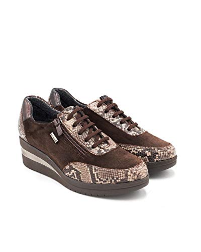 Olivia Nature Zapatos de Mujer. Zapatos de Estilo Casual Deportivo. Fabricados en Piel. Modelo Dominica. Talla 36