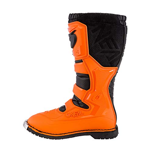 O'NEAL | Botas de Motocross | Moto Enduro | Comodidad gracias a la manga de malla de aire, cuatro hebillas, material sintético de alta calidad | Botas Rider Pro | Adultos | Naranja | Talla 44