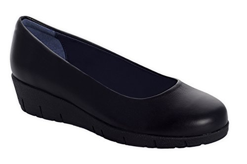 Oneflex Camile Negro - Zapatos anatómicos cómodos para Mujer - Calzado hostelería Antideslizante de Piel - Talla 35
