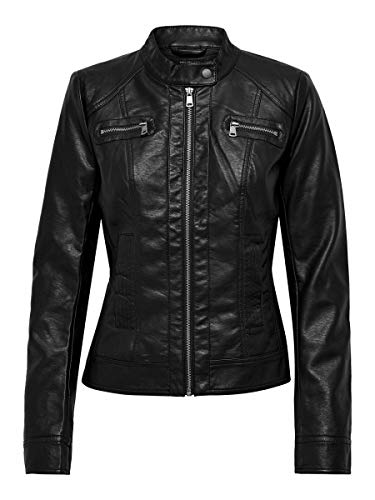 Only Bandit PU Biker chaqueta, Negro (Black C N 010), 38 (M) para Mujer