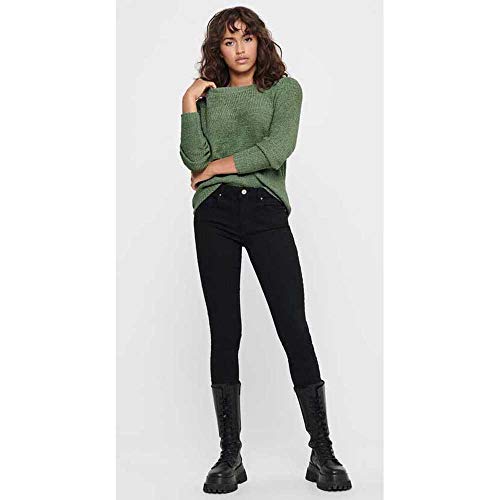 Only ONLGEENA XO L/S Pullover KNT Noos Suter Pulver, Color Verde, S para Mujer