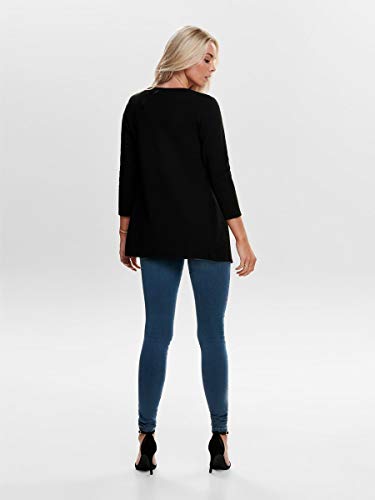 Only Onlleco 7/8 Long Cardigan Jrs Noos, Chaqueta Para Mujer, Negro (Black Black), 44 (Talla Fabricante:XXL)