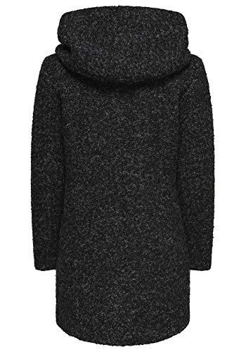 ONLY Onlsedona Boucle Wool Coat Otw Noos Abrigo, Negro (Black Detail:Melange), M para Mujer