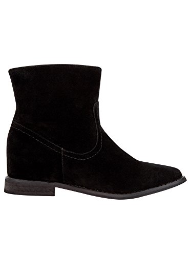 oodji Ultra Mujer Botas de Ante Sintético, Negro, 38 EU / 5 UK
