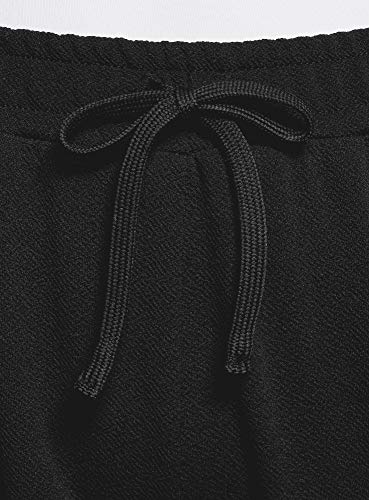 oodji Ultra Mujer Pantalones de Tejido Texturizado con Inserciones, Negro, XS