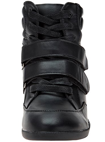 oodji Ultra Mujer Zapatillas Sneakers, Negro, 40 EU / 6.5 UK