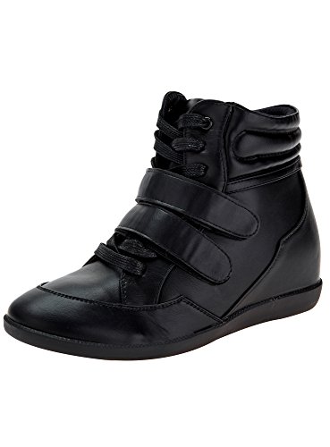 oodji Ultra Mujer Zapatillas Sneakers, Negro, 40 EU / 6.5 UK