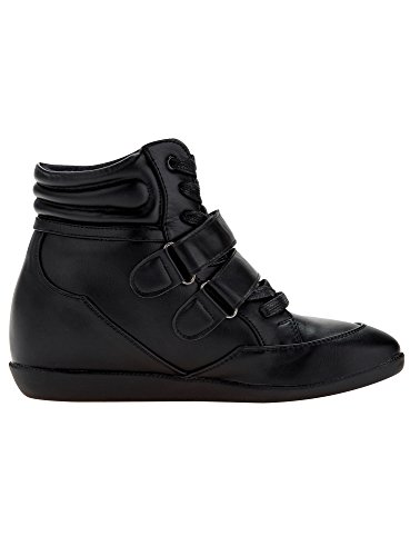 oodji Ultra Mujer Zapatillas Sneakers, Negro, 40 EU / 6.5 UK