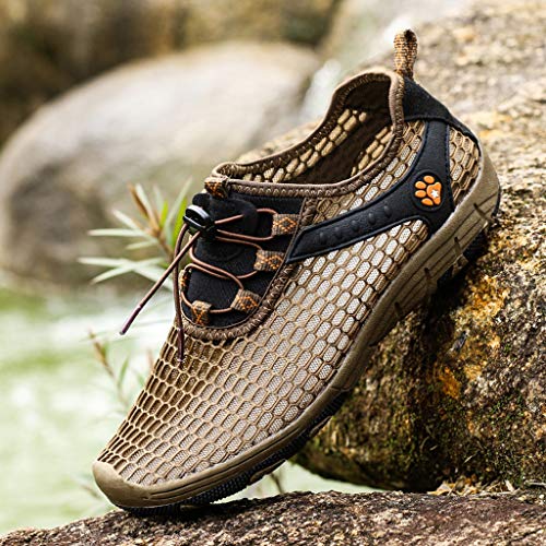 OPAKY Sandalias Deportivas Hombres Verano Exterior Senderismo Zapatos Trekking Casual Zapatos de Montaña Sandalias de Playa Malla Transpirable Zapatillas