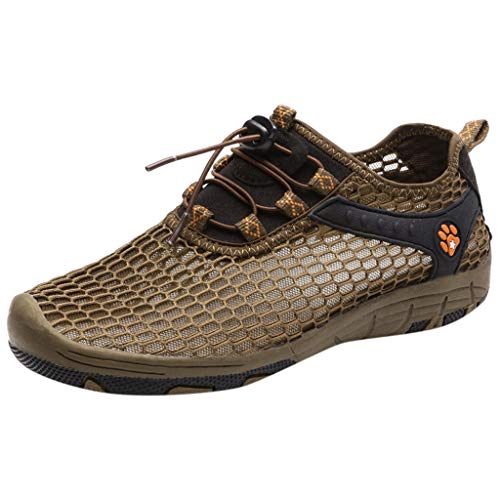 OPAKY Sandalias Deportivas Hombres Verano Exterior Senderismo Zapatos Trekking Casual Zapatos de Montaña Sandalias de Playa Malla Transpirable Zapatillas