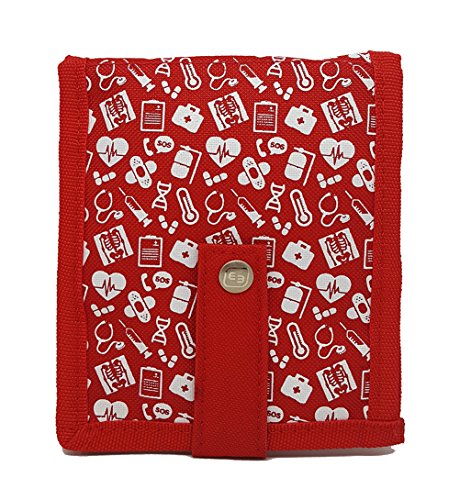 Organizador de bolsillo para enfermería rojo