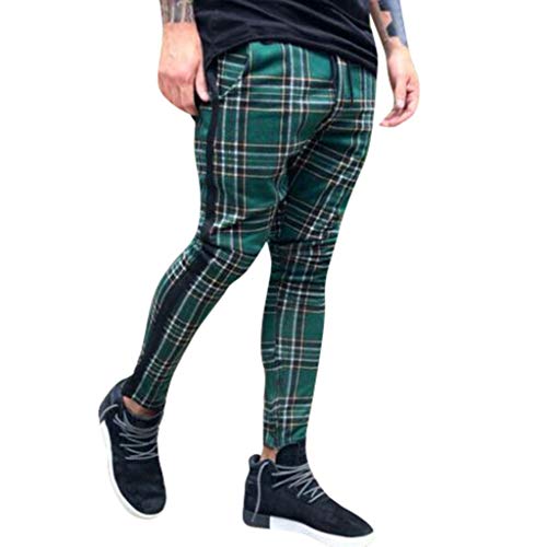 Overdose Pantalones De Hombre Pantalones Deportivos Casuales Pantalones Pitillo Ajustados Pantalones Largos De Running Pantalones Deportivos Elásticos Pantalones De Cuadros