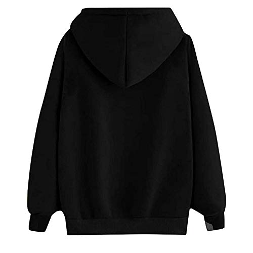 Overdose Sudadera con Capucha Y Manga Larga para Mujer Sudadera con Capucha Y CáLido con Jeans Sudaderas con Capucha Top Blusa Nuevo OtoñO