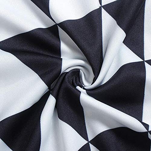 Overdose Vestido Casual para Las Mujeres, ImpresióN Sexy TriáNgulo Informal Elegante Sin Mangas Fiesta En La Playa Mini Vestido Corto Vestidos De Boda del Partido