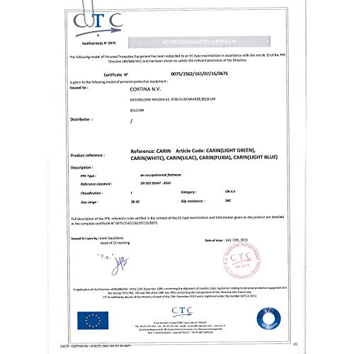 Oxypas Move Carin Slip-resistant, Antistatic Nursing Shoes, White (Lbl) , 5 UK (EU: 38)