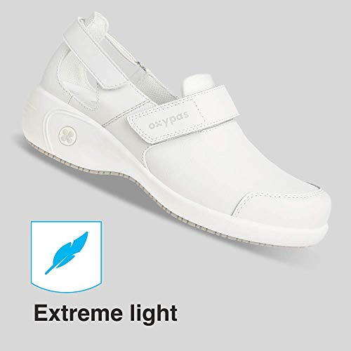 Oxypas Move Up Salma Slip-resistant, Antistatic Nursing Shoes, White, 7 UK (41 EU)