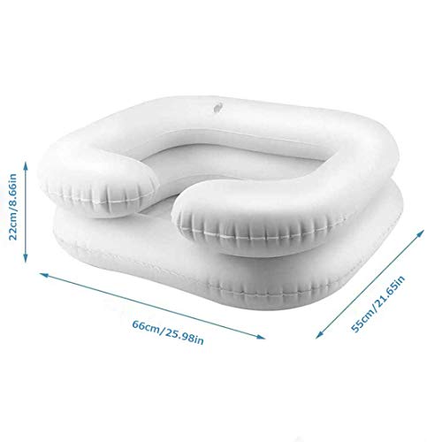 Paciente Anciano Lavado De Cama Portátil Champú Cabello Lavabo Inflable Lavabo para Discapacitados Embarazo Fácil Paciente Postrado O Posquirúrgico En Cama,A