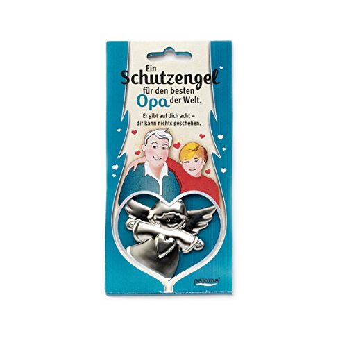 Pajoma 10714 - Llavero con ángel de la guarda para el mejor abuelo (metal, 5 cm)