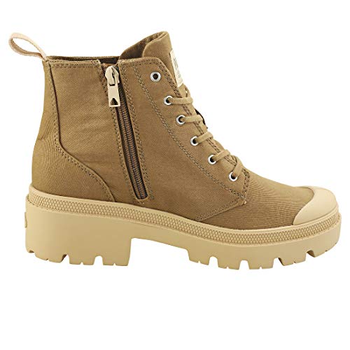 Palladium Pallabase Twill, Botas Cortas al Tobillo Mujer, Butternut, 43 EU