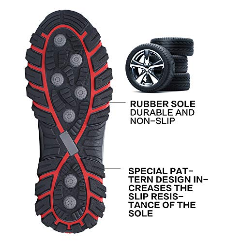 PAMRAY Zapato Hombre de Deportivos Fitness para Caminar Running Trailing Loafer Calentar Suede Zapatillas Slip on Breathable Negro Azul Gris 39-44 (Gris, 45 EU)