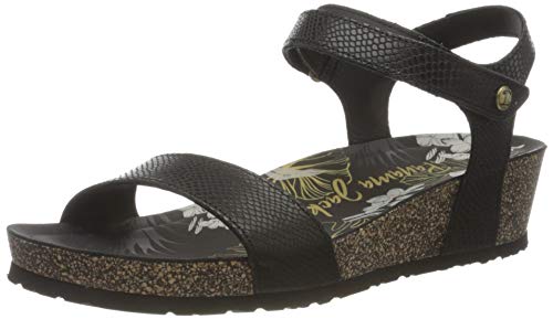 Panama Jack Capri Amazonic, Sandalia con Pulsera Mujer, Negro (Negro B2), 40 EU