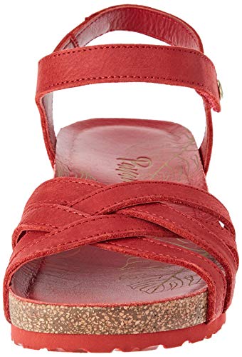 Panama Jack Chia Nacar, Sandalia con Pulsera Mujer, Rojo (Rojo B2), 37 EU