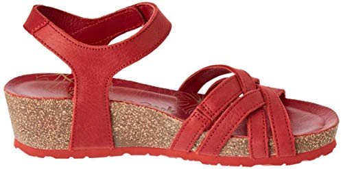 Panama Jack Chia Nacar, Sandalia con Pulsera Mujer, Rojo (Rojo B2), 37 EU
