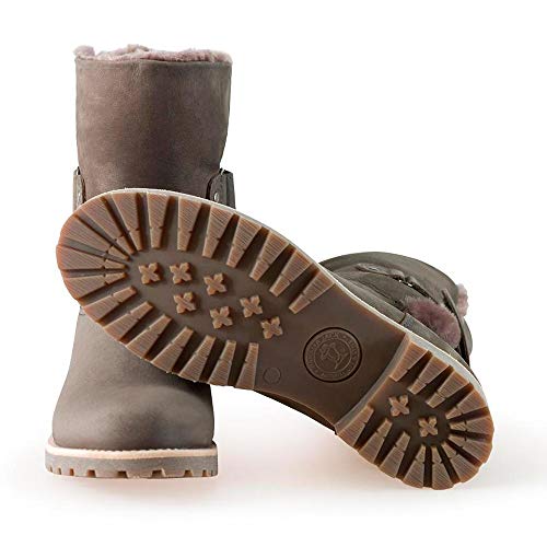 Panama Jack Felia Igloo, Botas Estilo Motero Mujer, Gris (Gris B7), 36 EU