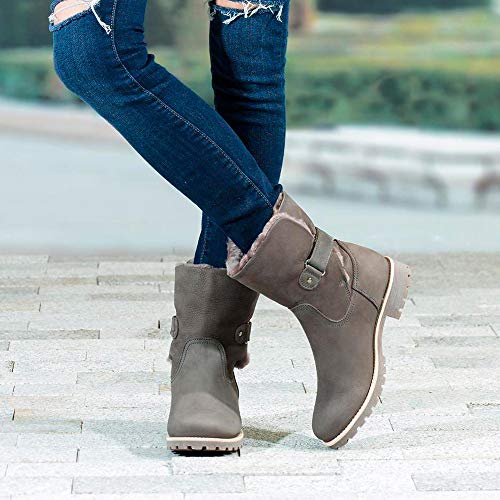Panama Jack Felia Igloo, Botas Estilo Motero Mujer, Gris (Gris B7), 38 EU