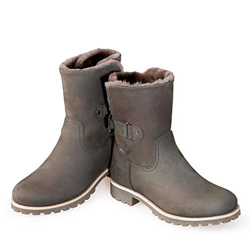 Panama Jack Felia Igloo, Botas Estilo Motero Mujer, Gris (Gris B7), 38 EU