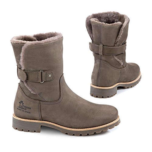 Panama Jack Felia Igloo, Botas Estilo Motero Mujer, Gris (Gris B7), 38 EU