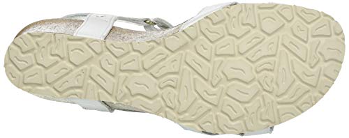 Panama Jack Julia Nacar, Sandalias con cua Mujer, Blanco, 36 EU