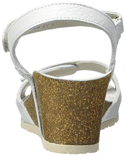 Panama Jack Julia Nacar, Sandalias con cua Mujer, Blanco, 36 EU