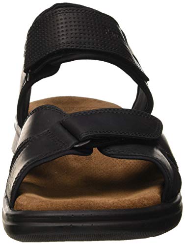 Panama Jack Sanders Basics, Sandalias con Punta Abierta Hombre, Negro (Negro C2), 43 EU