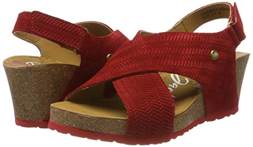 Panama Jack Valeska Menorca, Sandalia con Pulsera Mujer, Rojo (Rojo B1), 38 EU