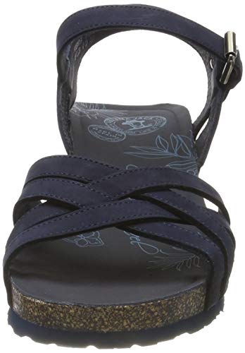 Panama Jack Vera Basics, Sandalia con Pulsera Mujer, Azul (Marino B7), 36 EU