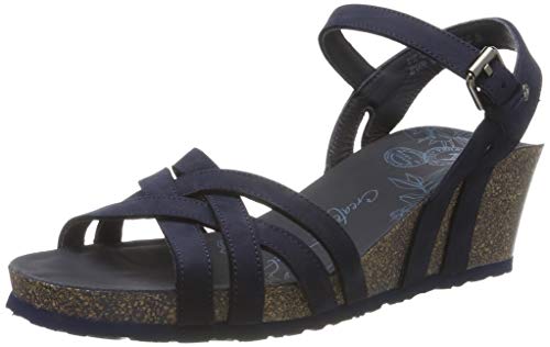 Panama Jack Vera Basics, Sandalia con Pulsera Mujer, Azul (Marino B7), 36 EU
