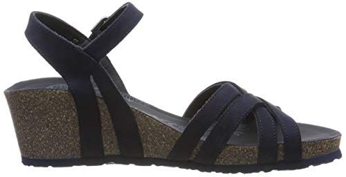 Panama Jack Vera Basics, Sandalia con Pulsera Mujer, Azul (Marino B7), 36 EU