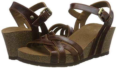 Panama Jack Vera Clay, Sandalia con Pulsera Mujer, Marrón (Cuero B1), 39 EU