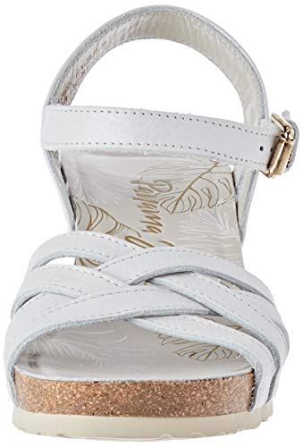 Panama Jack Vera Nacar, Sandalia con Pulsera Mujer, Blanco (Blanco B1), 37 EU