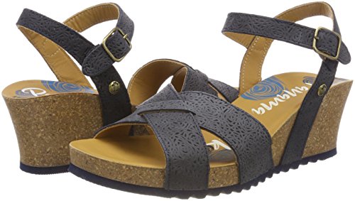 Panama Jack Vika Roses, Sandalia con Pulsera Mujer, Azul (Marino B5), 36 EU