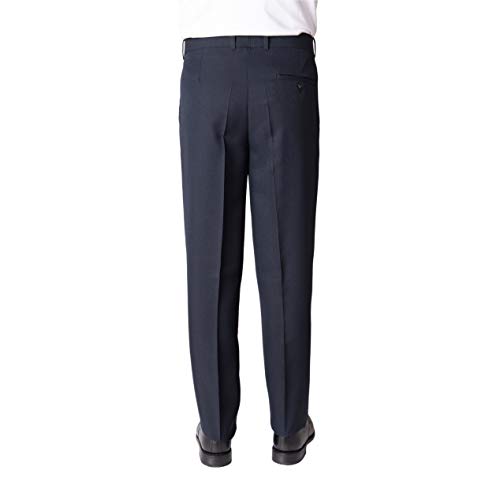 Pantalón Camarero Hombre Color Negro/Marino - Tallas Grandes - Camarero, músico, Conductor autobús, Uniformes, etc. (44, Marino)